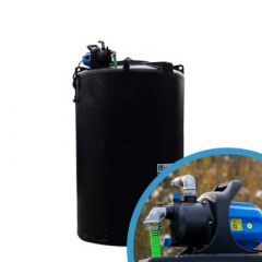 Citerne à eau aérienne ronde - Avec pompe - 2000 litres  (Ø 1,20 m)