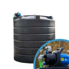 Citerne à eau aérienne ronde - Avec pompe - 10000 litres  (Ø 2,40 m)