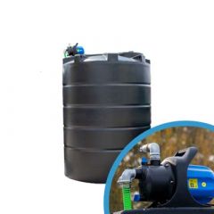 Citerne eau aérienne ronde - Avec pompe - 6000 litres  (Ø 1,90 m)