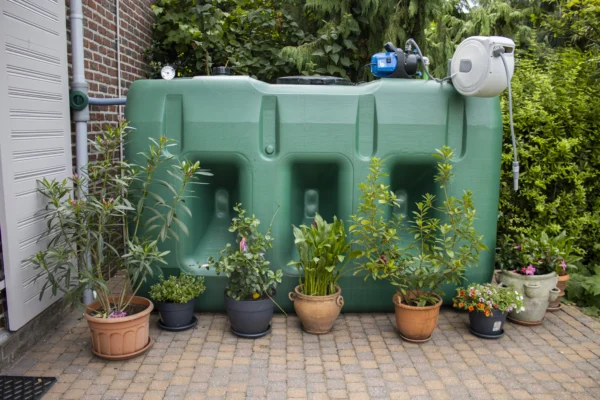 Citerne à eau de pluie rectangulaire aérienne –3000 litres-avec pompe