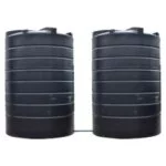 Citerne à eau aérienne ronde - 2 x 15000 litres - jumelées (Ø 2,40 m)