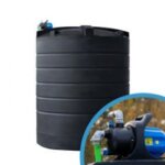 Citerne à eau aérienne ronde - Avec pompe - 12000 litres (Ø 2,40 m)