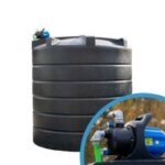 Citerne eau de pluie 10000 litres - Extérieure - Avec pompe - (Ø 2,40 m)