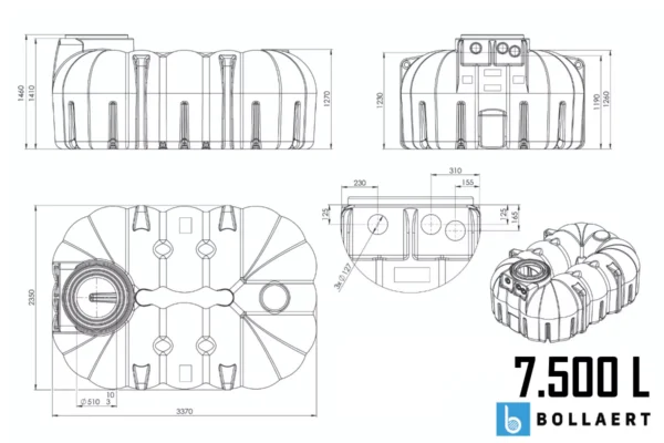 Fosse septique basse - 7500 litres 4