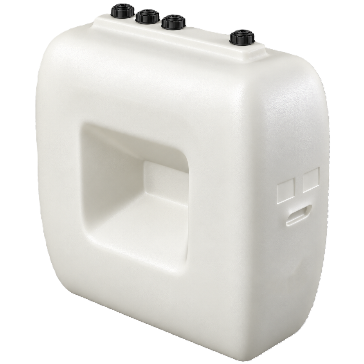 Cuve à mazout simple paroi 1500 litres, aérienne, plastique, blanche