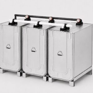Cuves à mazout galvanisées 1200 litres (3 × 400 litres) jumelées