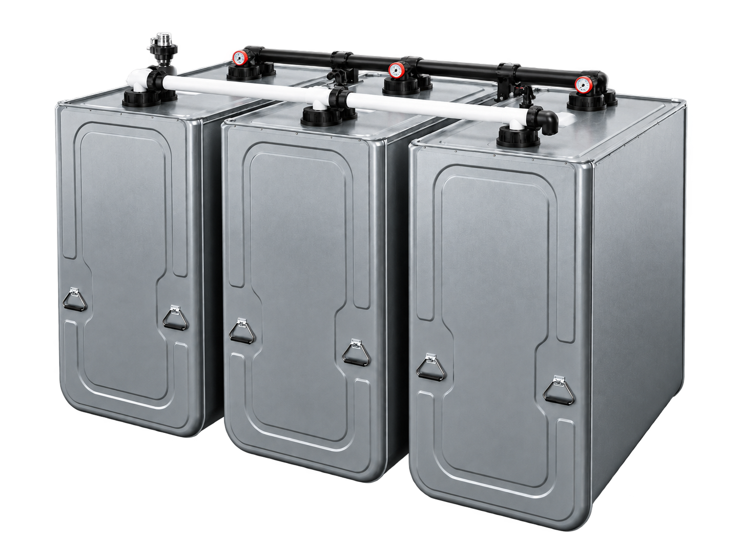 cuves à mazout galvanisées 1500L jumelées x3