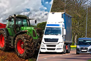 Tracteur, camion et camionnette roulant au diesel